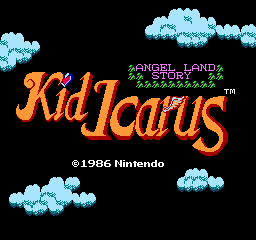 Kid Icarus Title Screen NES 1986