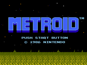 Metroid NES Title Screen
