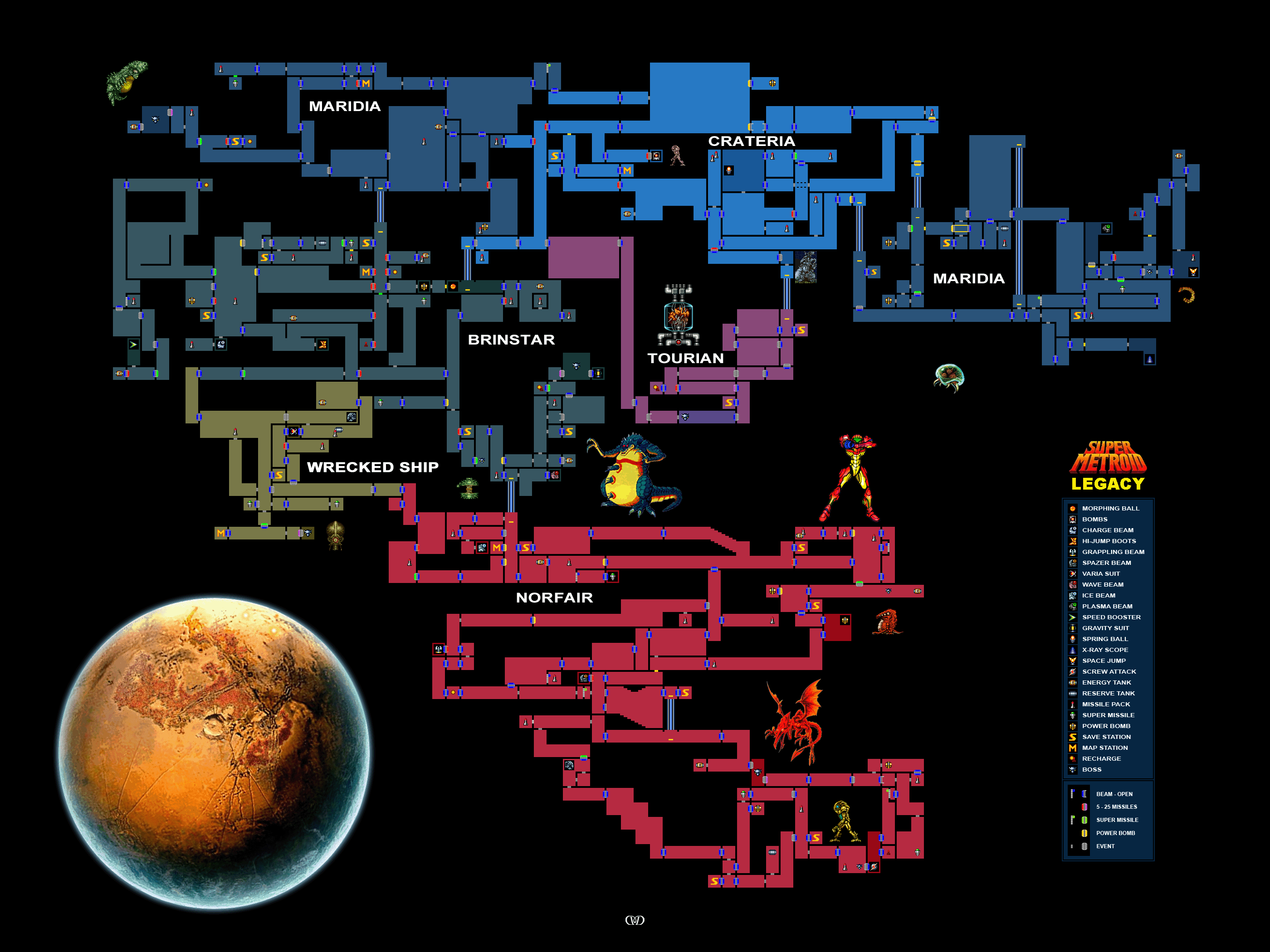 Super metroid legacy map